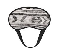 Antifaz gris con estampado tribal para dormir de lado, bonita máscara opaca para el hogar o viajes