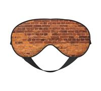 Antifaz industrial para dormir con bloqueo de luz y fondo de pared de ladrillo, ajustable, cómoda, suave, reversible, para dormir
