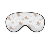 Antifaz infantil para dormir con diseño de ardilla en la nube con correa ajustable, cómoda y suave, ayuda para dormir, antifaz que bloquea la luz