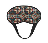 Antifaz ligero y cómodo para dormir, ideal para meditar en el avión durante la noche. Diseño de cuadros escoceses con diseño de cuadros escoceses. Ideal para adultos, niños y adolescentes.