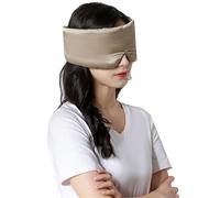 Antifaz Mascarilla for dormir de seda de morera Natural, parche for ojos de seda, parche for ojos portátil de viaje, cubierta for ojos for siesta, venda suave for los ojos(Apricot)