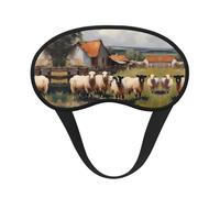 Antifaz opaca para dormir con diseño de animales de granja con banda elástica que se adapta a todas las formas de cabeza, ideal para viajes, oficina y trabajo por turnos