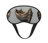 Antifaz opaca para dormir con estampado de barcos vikingos, cubierta de ojos para dormir de lado, comodidad suave, perfecta para viajes, meditación