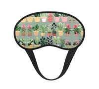 Antifaz opaca para dormir con estampado de plantas bonsái, cómoda cubierta para los ojos, bloqueo de luz, perfecta para viajes, meditación y camping