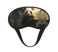 Antifaz opaca para dormir con estampado de plantas de panda, cómoda cubierta para los ojos, ajustable, perfecta para viajes, meditación y camping