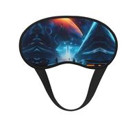 Antifaz opaca para dormir con estampado futuro de ciencia ficción, cómoda cubierta de ojos para hombres y mujeres, perfecta para dormir, meditación, viajes