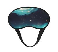 Antifaz opaca para dormir con estrellas de ciencia ficción, poliéster suave, antiluz, elegante, adecuado para hombres y mujeres, para el trabajo diario y viajes al aire libre.