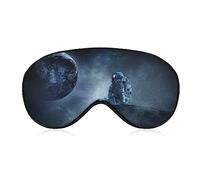 Antifaz opaco novedoso, Spaceman On The Edge of The Rock, antifaz para dormir, antifaz para dormir, con los ojos vendados, parasol con correa ajustable para hombres, mujeres, adolescentes, niños, ni