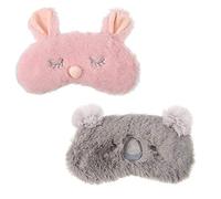 Antifaz para dormir, 2 unidades, diseño de conejo, koala, multicolor