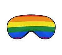 Antifaz para dormir, antifaz opaco compatible con Rainbow LGBT Pride Flag Stripes, antifaz para dormir con correa ajustable, suave y cómodo venda nocturna para mujeres, hombres, ojos durmiendo, turn