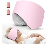 Antifaz para dormir, antifaz para dormir con cabeza ajustable, orejeras para dormir para hombres y mujeres, máscara de oídos 2 en 1 y venda de los ojos, cubierta suave de doble cara para todas las