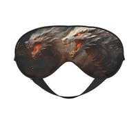 Antifaz para dormir, antifaz para dormir, máscaras para dormir para mujeres y hombres, cubiertas opacas para viajes/dormir, máscara abstracta de ojo de dragón blanco