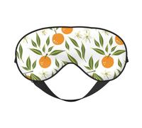 Antifaz para dormir, antifaz para dormir, para mujeres y hombres, cubre ojos opacos para viajes/dormir, flores naranjas fragantes y hojas