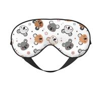 Antifaz para dormir, antifaz para dormir, para mujeres y hombres, cubreojos opacos para viajes/dormir, lindo máscara de ojos de koala con estrellas y garabatos