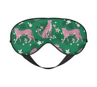 Antifaz para dormir, antifaz para dormir, para mujeres y hombres, cubreojos opacos para viajes/dormir, máscara de ojos rosa leopardo