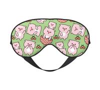 Antifaz para dormir, antifaz para dormir, para mujeres y hombres, cubreojos opacos para viajes/dormir, máscara de ojos para padres e hijos, lindo cerdo rosa