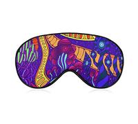 Antifaz para dormir Blackout Eye Mask Compatible con Colorful Doodle Surreal Landscape Fantastic Mushroom Sleep Mask con correa ajustable, Night Blindfold para mujeres, hombres, ojos durmiendo, turn