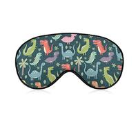 Antifaz para dormir Blackout Eye Mask para hombres y mujeres Compatible con Cute Cartoon Dinosaurs Sleeping Mask, cómodo y suave venda para dormir para viajes de meditación
