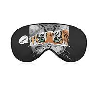 Antifaz para dormir Cara de gato y tigre Antifaz para dormir con los ojos vendados con correa ajustable Libera tu pequeña cubierta de ojos salvaje y suave para bloquear las luces