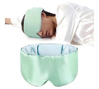 Antifaz para Dormir Cómoda máscara de ojos con protección solar Mascarilla para ojos que no daña la piel Imprescindibles para viajar Dos caras dos sentimientos (Versión básica verde claro)