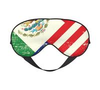 Antifaz para dormir cómodo con estampado de bandera mexicana americana, para hombres y mujeres, ligero, para viajes, siesta, meditación, yoga, trabajo