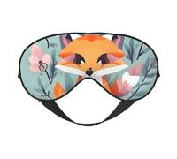 Antifaz para dormir cómodo con estampado de flores de zorro, para hombres y mujeres, ligero, para viajes, siesta, meditación, yoga, trabajo