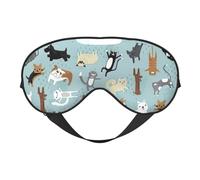 Antifaz para dormir cómodo con estampado de gatos y perros, para hombres y mujeres, ligero, para viajes, siesta, meditación, yoga, trabajo