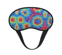 Antifaz para dormir cómodo, ligero y con estampado tie-dye, con correa ajustable para dormir, viajar, trabajar y meditar. Antifaz que bloquea la luz.