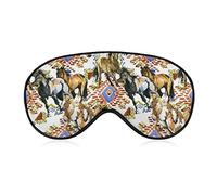 Antifaz para dormir compatible con caballos salvajes del oeste, antifaz étnico vintage con correa ajustable, antifaz transpirable para dormir, divertida funda para sombra de ojos