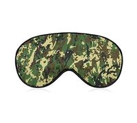 Antifaz para dormir compatible con Green Camo Army Camouflage Sleeping Eye Mask para mujeres y hombres Night Blindfold, Luxury Light Blocking Eye Cover Eye Shade con correa ajustable para viajes, si