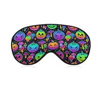 Antifaz para dormir compatible con Halloween Calabaza Trippy Mushroom Sleep Masks para mujeres y hombres, antifaz para dormir con bloqueo de luz, antifaz para dormir transpirable con correa elástica