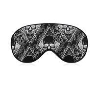 Antifaz para dormir compatible con Peony Rose Flowers Dead Skull Head Black Eye Mask con correa ajustable, transpirable Eye Mask para dormir, Funny Eye Sleep Shade Cover