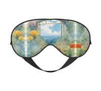 Antifaz para dormir con acuarelas de flores y acuarelas, ajustable, transpirable, a la moda para una experiencia de sueño cómoda