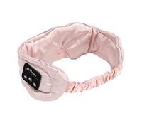 Antifaz para Dormir con Auriculares BT, Bloqueo Total de Luz, Diseño Ultrafino y Cómodo de Seda, Ideal para Viajes, Meditación y Relax, Color Rosáceo