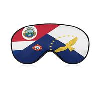 Antifaz para dormir con bandera de Costa Rica Azores, ajustable, suave, para regalo de viaje en casa