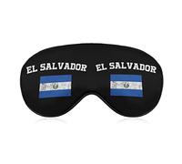 Antifaz para dormir con bandera de El Salvador, antifaz portátil suave con los ojos vendados, con correa ajustable para hombres y mujeres