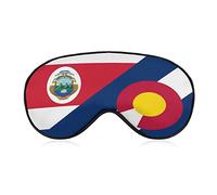 Antifaz para dormir con bandera del estado de Costa Rica, ajustable, suave, para regalo de viaje en casa