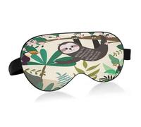 Antifaz para dormir con bloqueo de luz antifaz para dormir con correa ajustable diseño de yoga hojas de verano suave y ligero con los ojos vendados para hombres mujeres trabajo viajes siestas