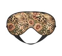 Antifaz para dormir con bloqueo de luz de leopardo a rayas, ajustable, cómoda, suave, reversible, para dormir