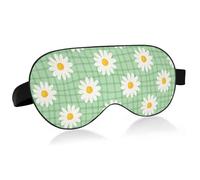 Antifaz para dormir con bloqueo de luz diseño de margaritas florales de acuarela antifaz para dormir con correa ajustable manzanilla fundas ligeras para ojos para dormir para hombres mujeres trabajo v