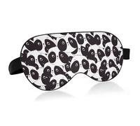 Antifaz para dormir con bloqueo de luz diseño de panda dibujado a mano antifaz para dormir con correa ajustable cabezas de animales lindos fundas ligeras para ojos para dormir para hombres mujeres tra