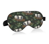 Antifaz para dormir con bloqueo de luz diseño de panda dibujado a mano antifaz para dormir con correa ajustable cabezas de animales lindos fundas ligeras para ojos para dormir para hombres mujeres tra
