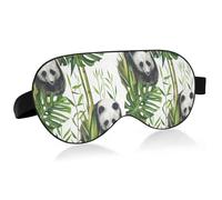 Antifaz para dormir con bloqueo de luz diseño de panda dibujado a mano antifaz para dormir con correa ajustable cabezas de animales lindos fundas ligeras para ojos para dormir para hombres mujeres tra
