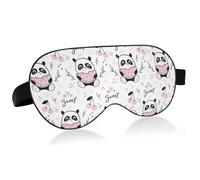 Antifaz para dormir con bloqueo de luz diseño de panda dibujado a mano antifaz para dormir con correa ajustable cabezas de animales lindos fundas ligeras para ojos para dormir para hombres mujeres tra
