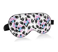 Antifaz para dormir con bloqueo de luz diseño de panda dibujado a mano antifaz para dormir con correa ajustable cabezas de animales lindos fundas ligeras para ojos para dormir para hombres mujeres tra