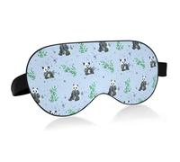 Antifaz para dormir con bloqueo de luz diseño de panda dibujado a mano antifaz para dormir con correa ajustable cabezas de animales lindos fundas ligeras para ojos para dormir para hombres mujeres tra