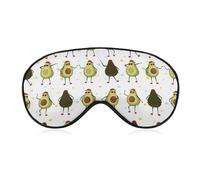 Antifaz para dormir con bonito patrón de aguacates bailando con correa ajustable, cómodo y suave, ayuda para dormir, antifaz que bloquea la luz