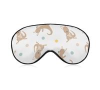Antifaz para dormir con bonito patrón de canguros con correa ajustable, cómodo y suave, ayuda para dormir, antifaz que bloquea la luz