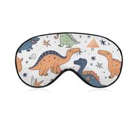 Antifaz para dormir con bonito patrón de dinosaurios, suave y cómoda, con correa ajustable, para hombres y mujeres, trabajo, viajes