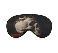 Antifaz para dormir con calavera antigua con rama de olivo para mujeres y hombres, correa ajustable, cubierta de ojos vendados, para viajes, yoga, siesta, trabajo